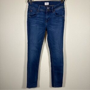 Hudson Jeans Womens 26 Skinny Flap Pocket Low Rise Dark Blue Wash Stretch